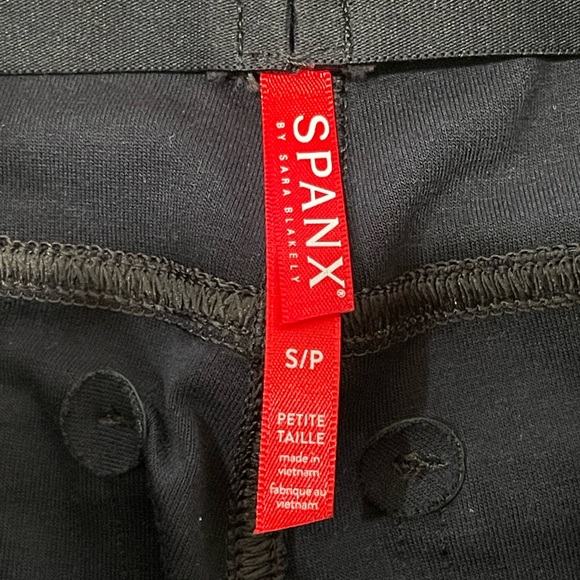 SPANX Black Faux Leather leather like Pants Women’s Size Petite S - Picture 9 of 14